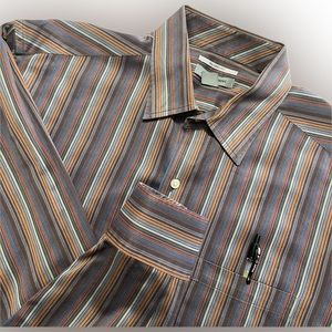Johnston & Murphy Tailored Fit Mens Large Button Down Shirt